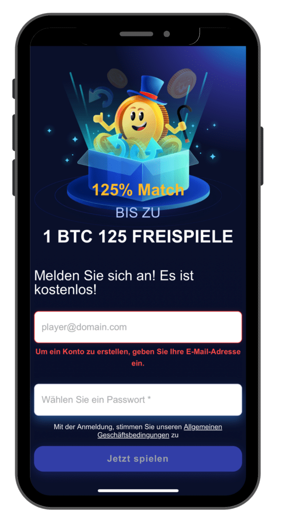 mbit Casino Bonus in der Iphone 14 Ansicht